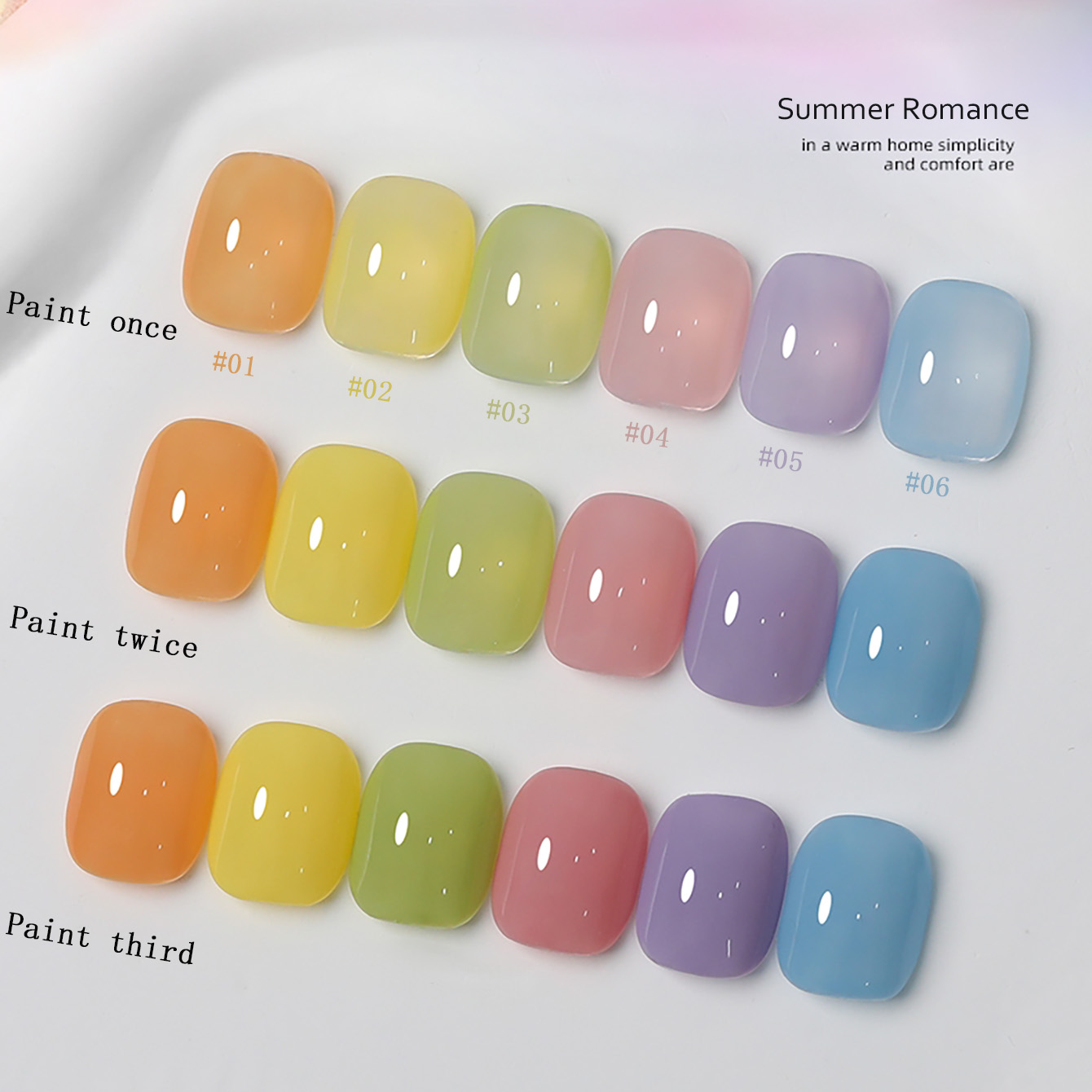 Nail Art Valentines Day - SHAKA 1-6pcs Romantic Macaron Candy Series