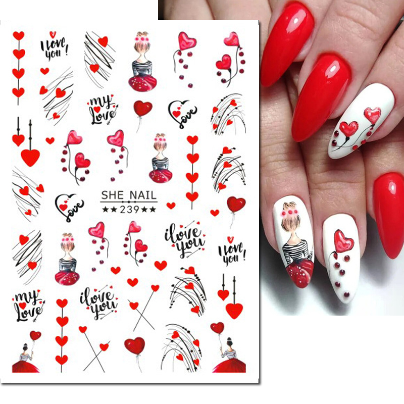 Nail Art Valentines Day - 3d Nail Art Decals Geometric Lines