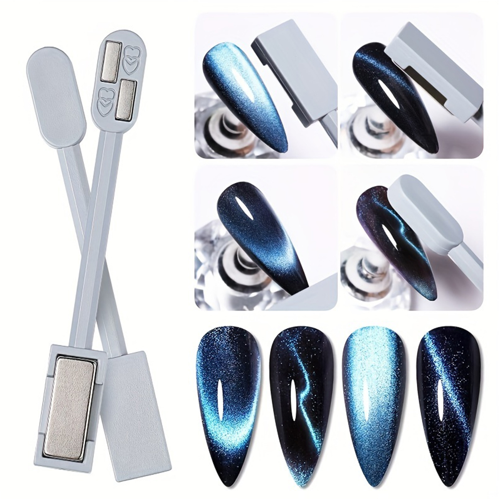 Nail Art Full Color - 1/2Pcs Cat Eye Magnet Set for