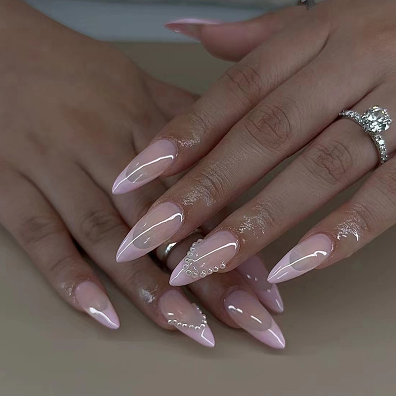 24pcs Bow False Nails Sets Pre - Nail Art Valentines Day ulasan dan harga