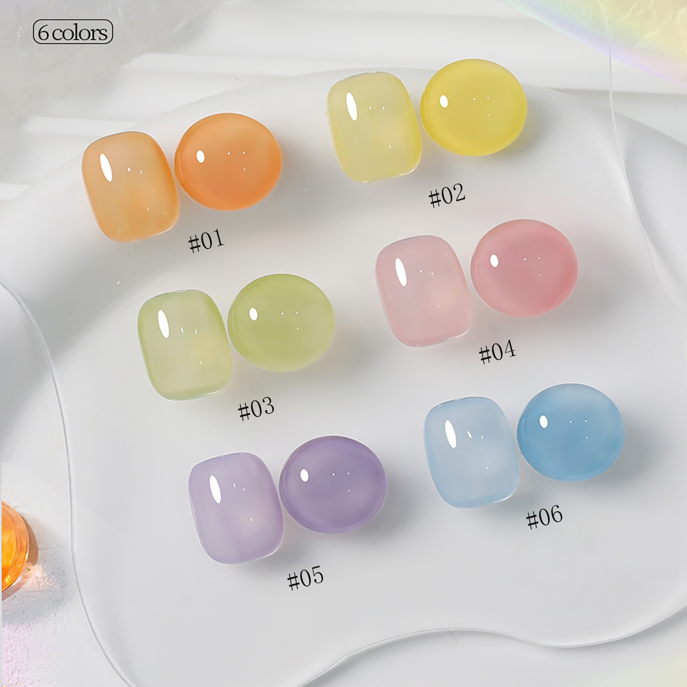 SHAKA 1-6pcs Romantic Macaron  - Nail Art Valentines Day ulasan dan harga
