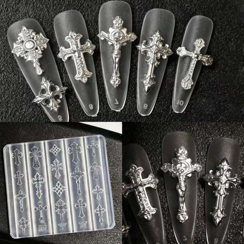 1Pcs Transparent Silicone DIY  - Nail Art Gothic ulasan dan harga