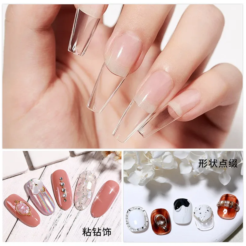 3pcs/set Solid Nail Tips Gel S - Nail Art Full Color ulasan dan harga