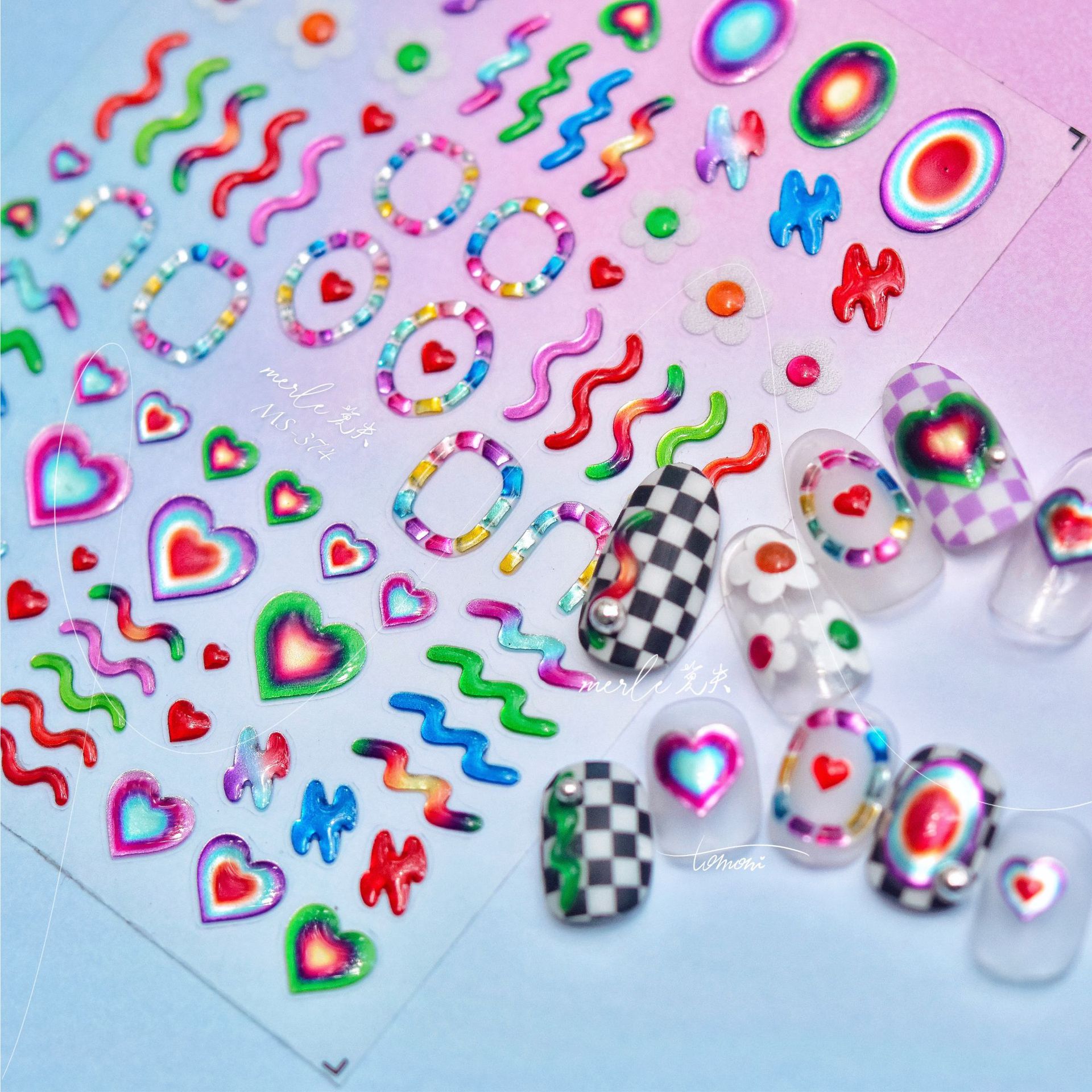 5D Cute Rabbit Love Heart Peac - Nail Art Zelda ulasan dan harga