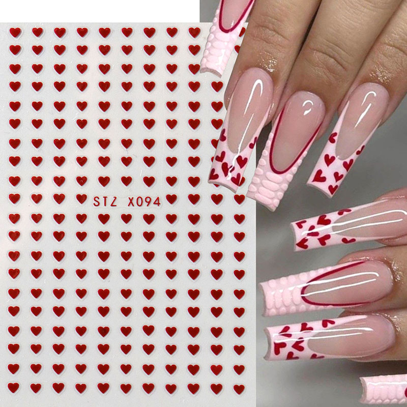 2pcs Mini Love Heart Nail Art  - Nail Art Valentines Day ulasan dan harga