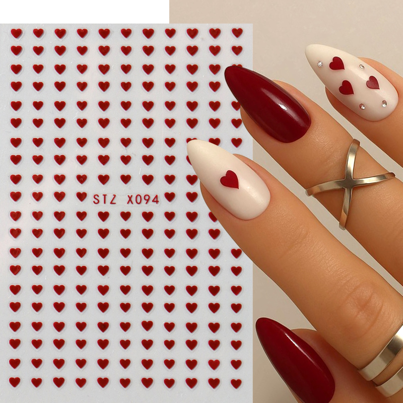 2pcs Mini Love Heart Nail Art  - Nail Art Valentines Day ulasan dan harga