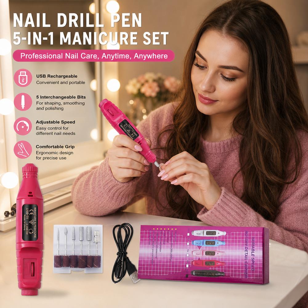 Portable Electric Nail Drill P - Nail Art Full Color ulasan dan harga