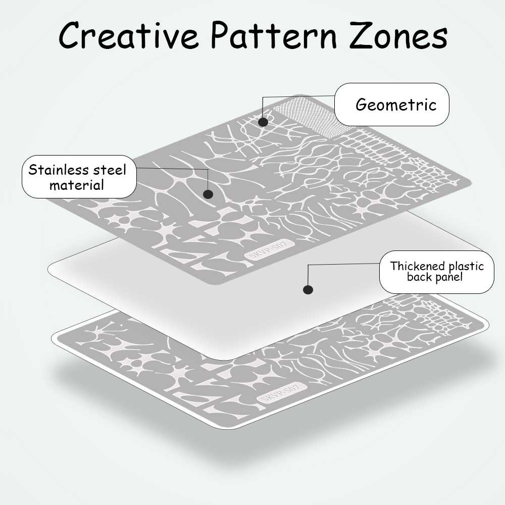 Nail Stamping Plates Gothic St - Nail Art Gothic ulasan dan harga