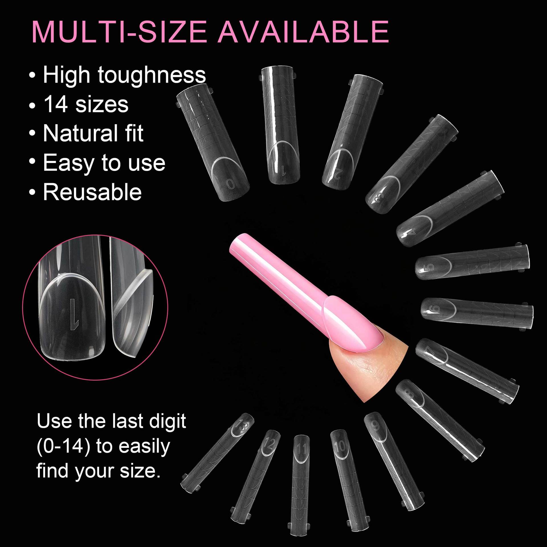 140pcs Flat Edge Nail Extensio - Nail Art Denim ulasan dan harga