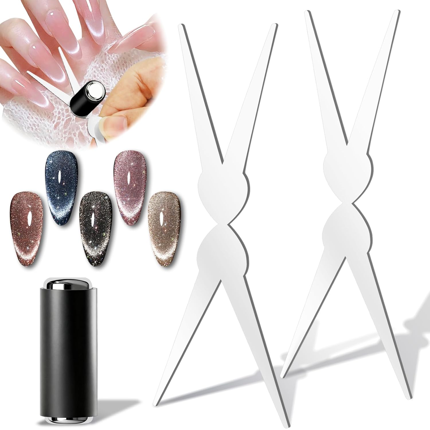 3D Double Headed Nails French  - Nail Art Full Color ulasan dan harga