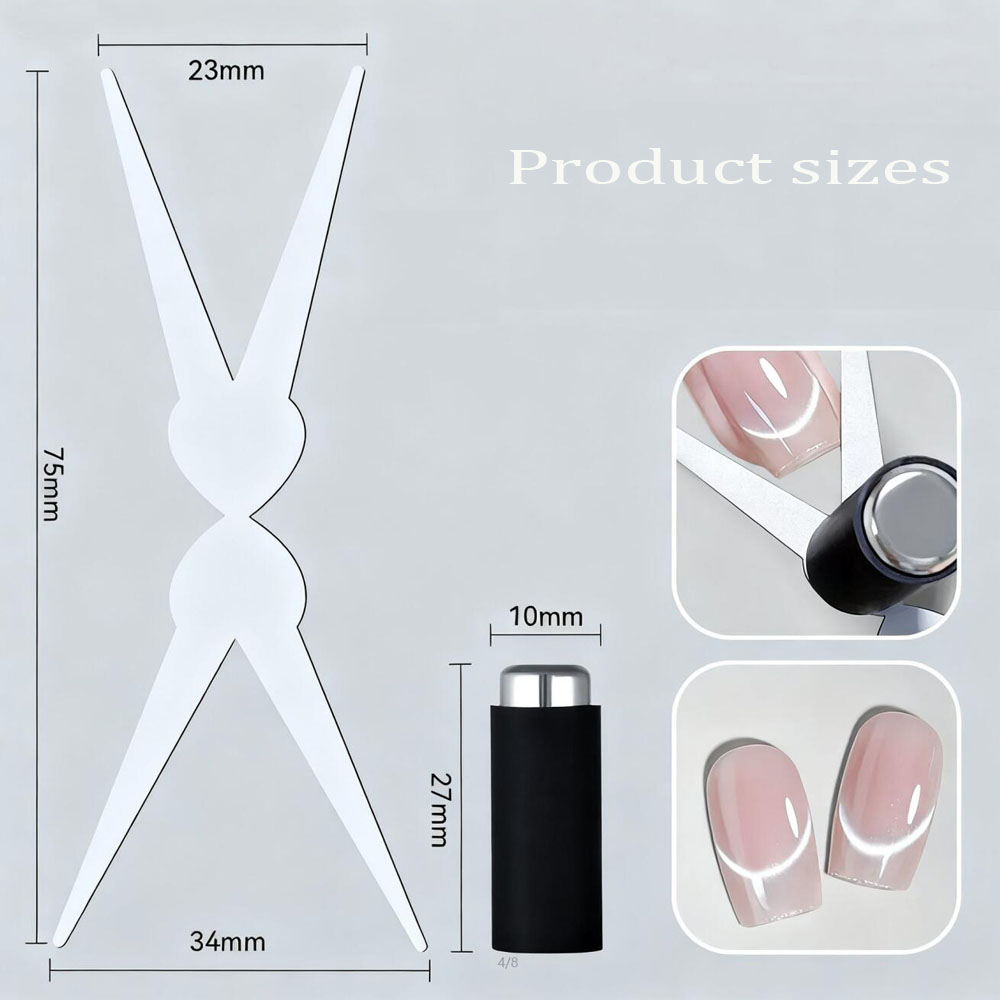 3D Double Headed Nails French  - Nail Art Full Color ulasan dan harga