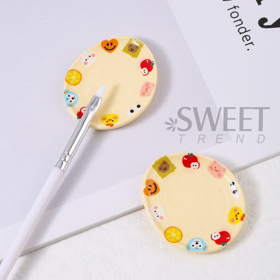 2pcs Cartoon Cat Color Palette - Nail Art Full Color ulasan dan harga
