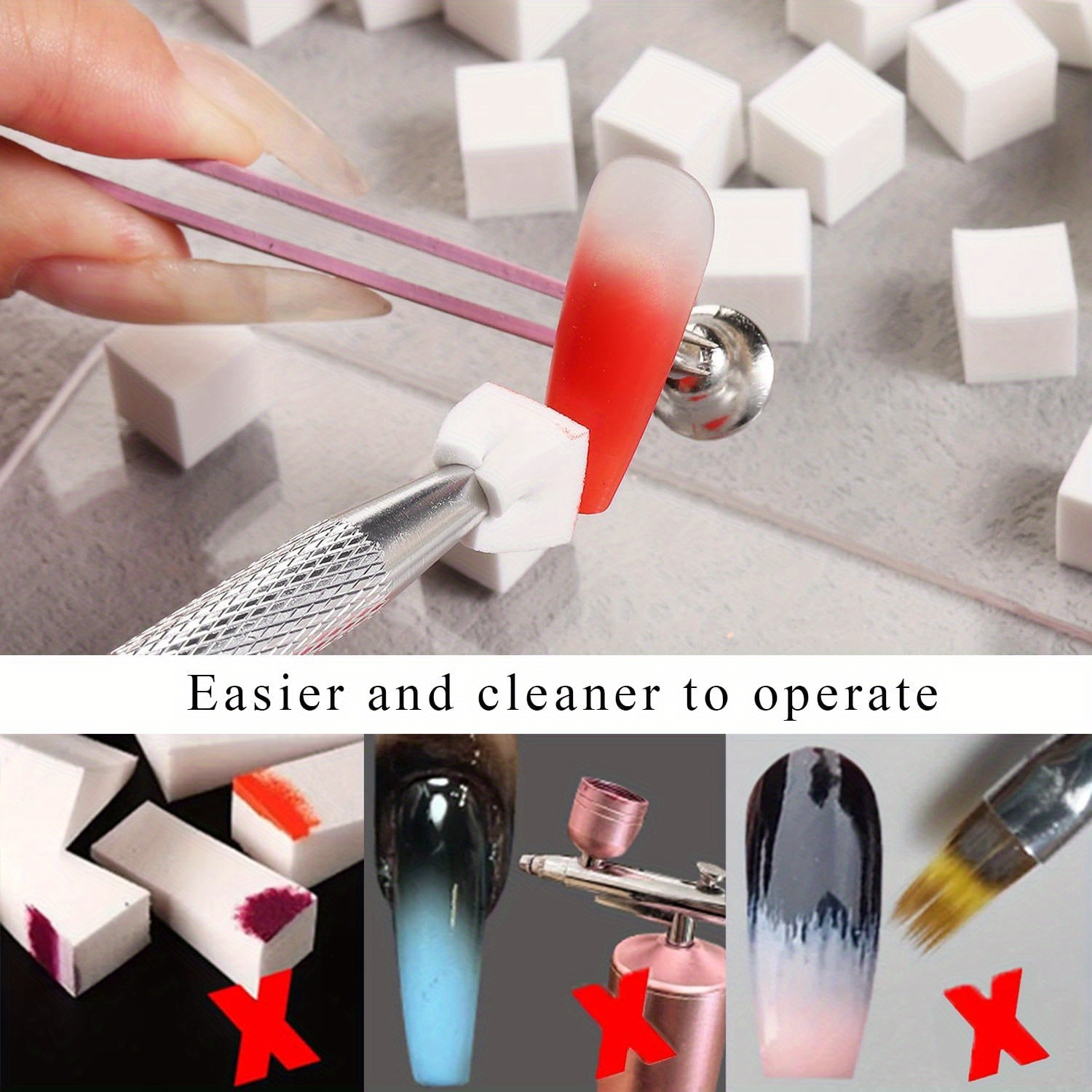 1/50/100Pcs Square Nail Art Sp - Nail Art Full Color ulasan dan harga