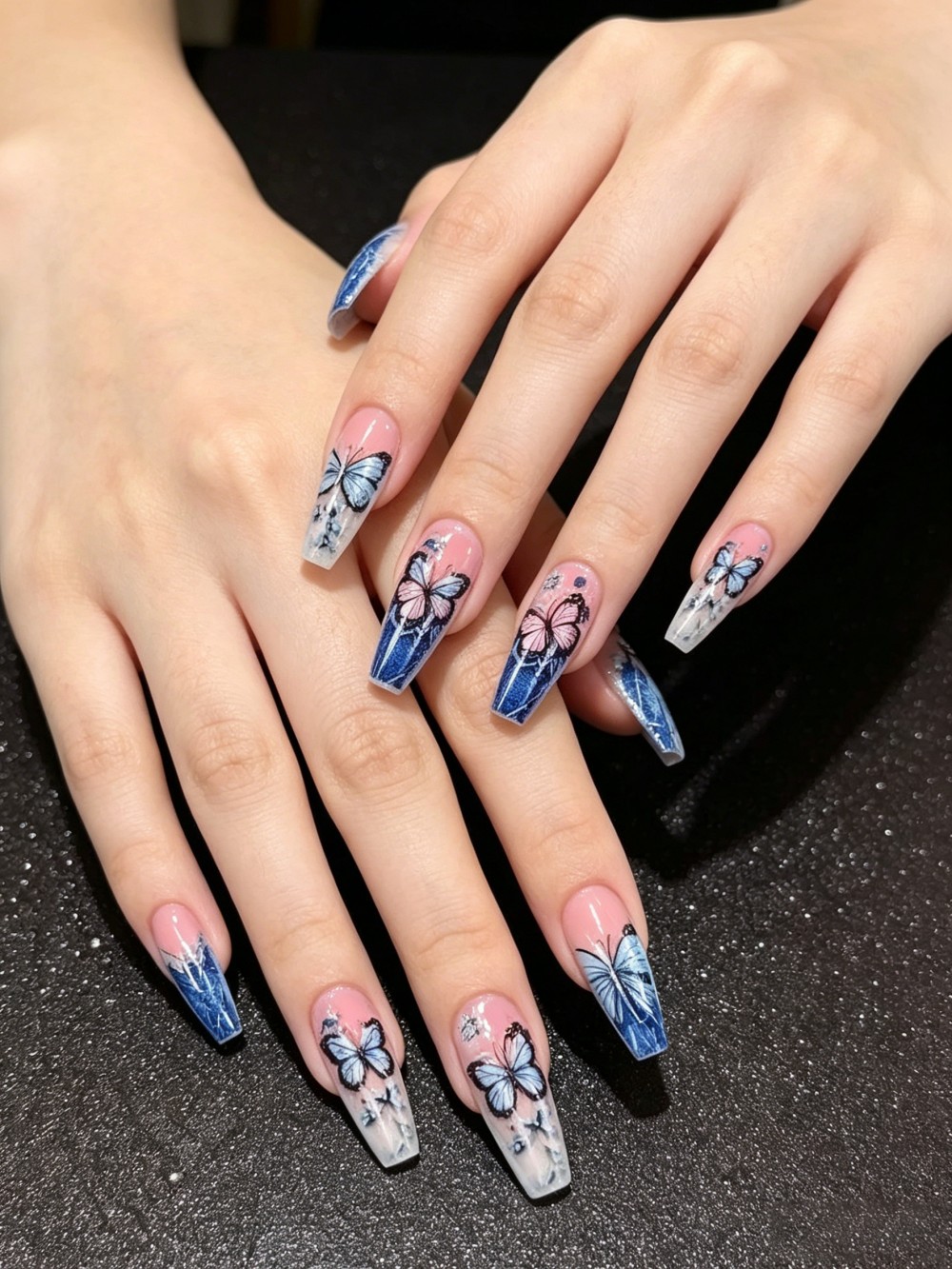 24pcs Spring Butterfly Press O - Nail Art Denim ulasan dan harga
