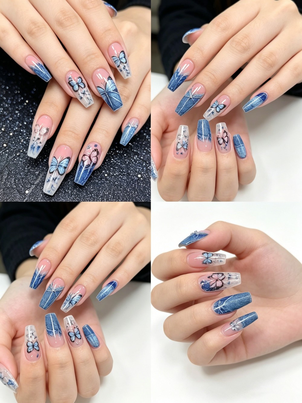 24pcs Spring Butterfly Press O - Nail Art Denim ulasan dan harga