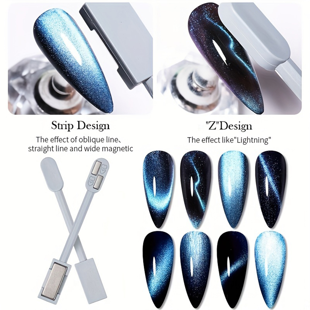 1/2Pcs Cat Eye Magnet Set for  - Nail Art Full Color ulasan dan harga