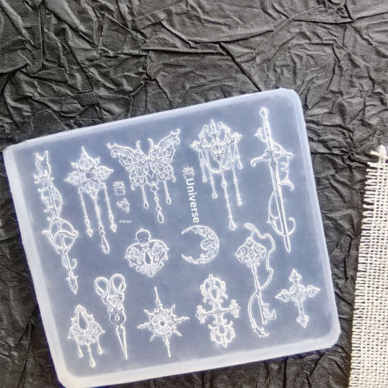 Gothic Vintage Metal‑Texture N - Nail Art Gothic ulasan dan harga