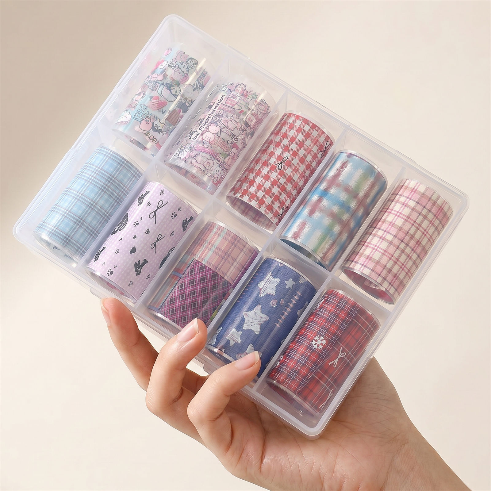 10Rolls Korean Nail Foils for  - Nail Art Denim ulasan dan harga