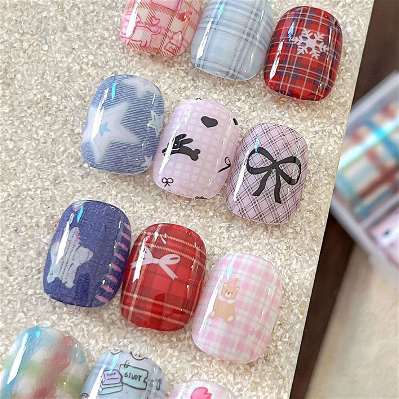 10Rolls Korean Nail Foils for  - Nail Art Denim ulasan dan harga