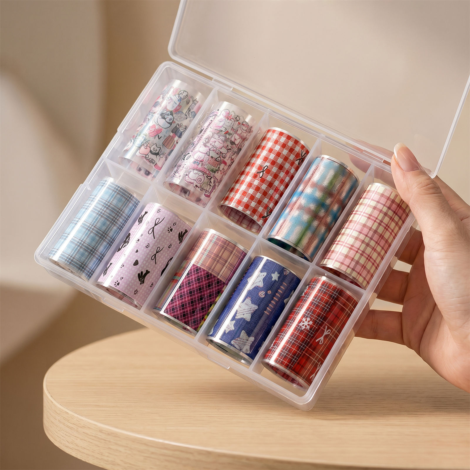 10Rolls Korean Nail Foils for  - Nail Art Denim ulasan dan harga