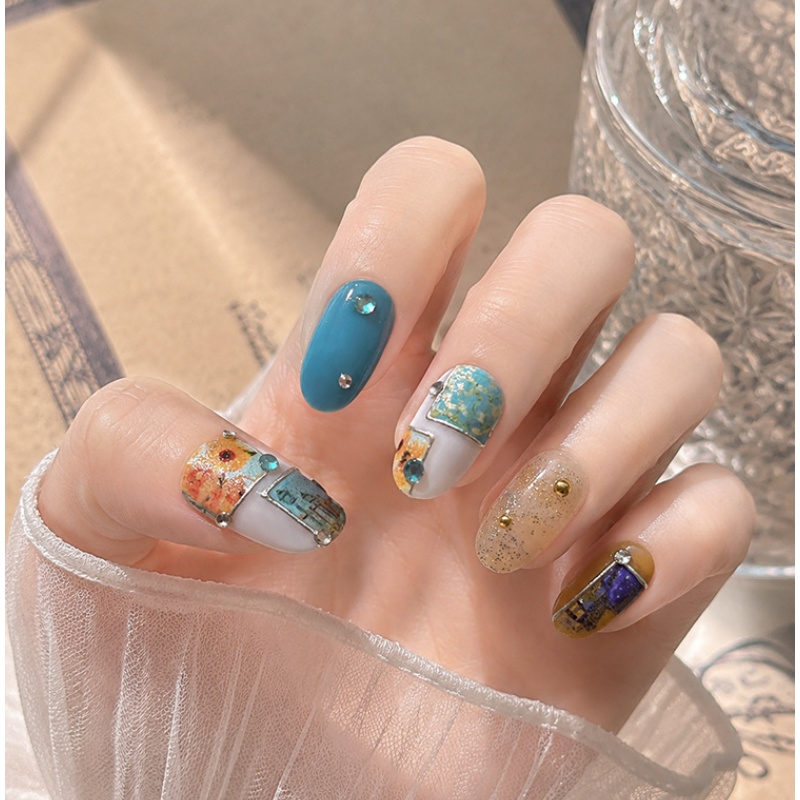 Retro Gold Stamped Frame Oil P - Nail Art Zelda ulasan dan harga
