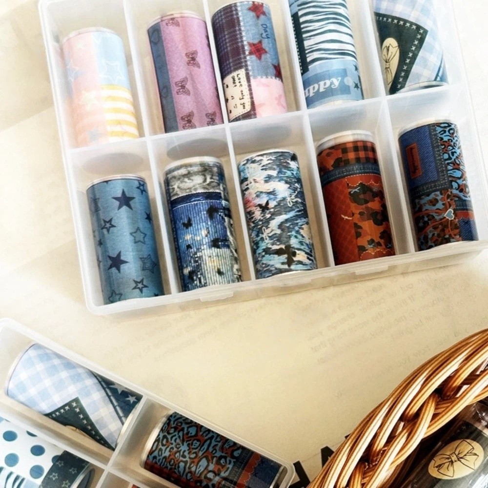 10Rolls Colorful Nail Foils Tr - Nail Art Denim ulasan dan harga
