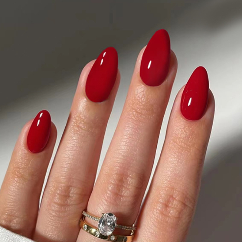 24pcs Solid Color False Nails  - Nail Art Full Color ulasan dan harga