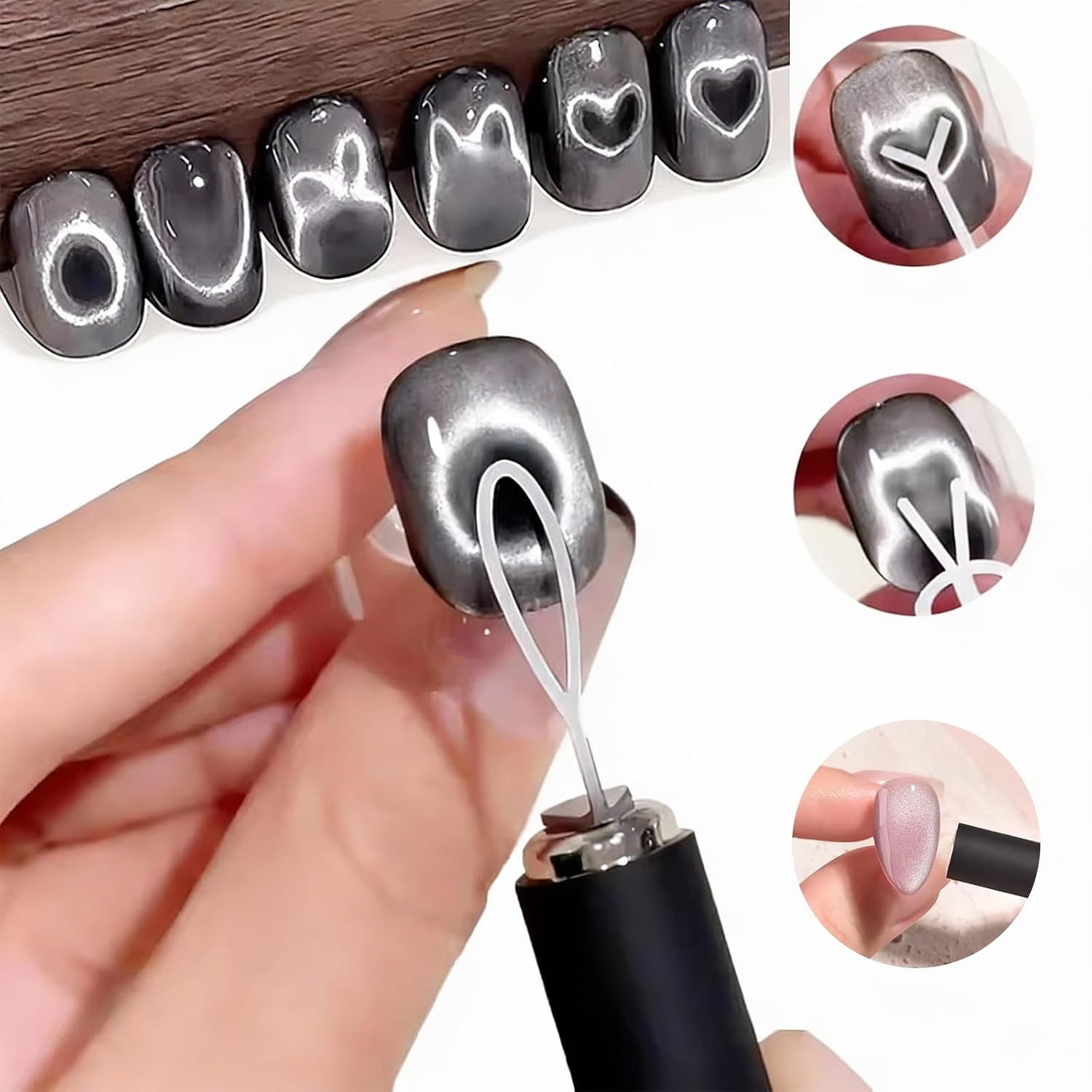 10Pcs Cat Eye Nail Magnet Set  - Nail Art Full Color ulasan dan harga