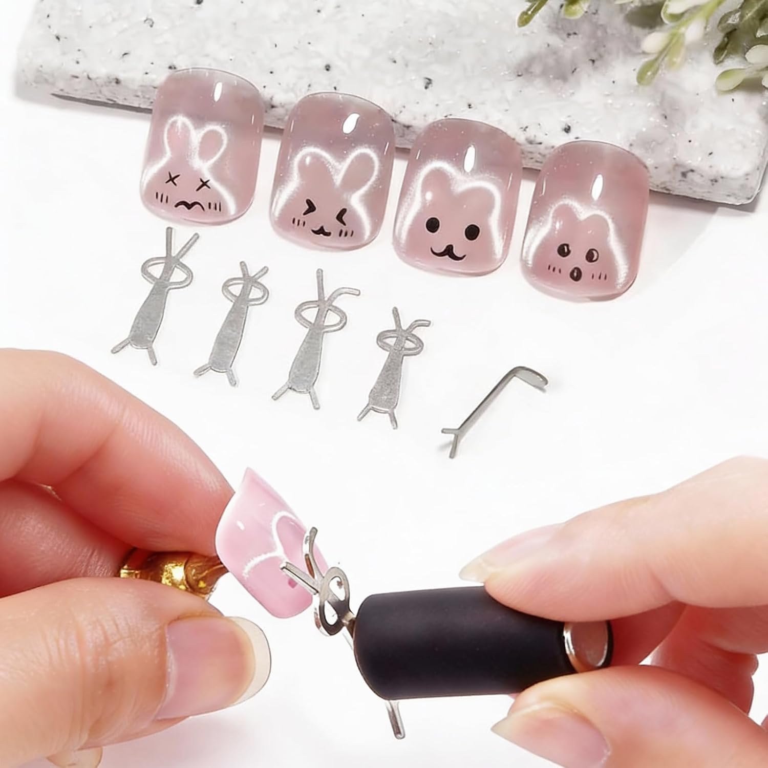 10Pcs Cat Eye Nail Magnet Set  - Nail Art Full Color ulasan dan harga