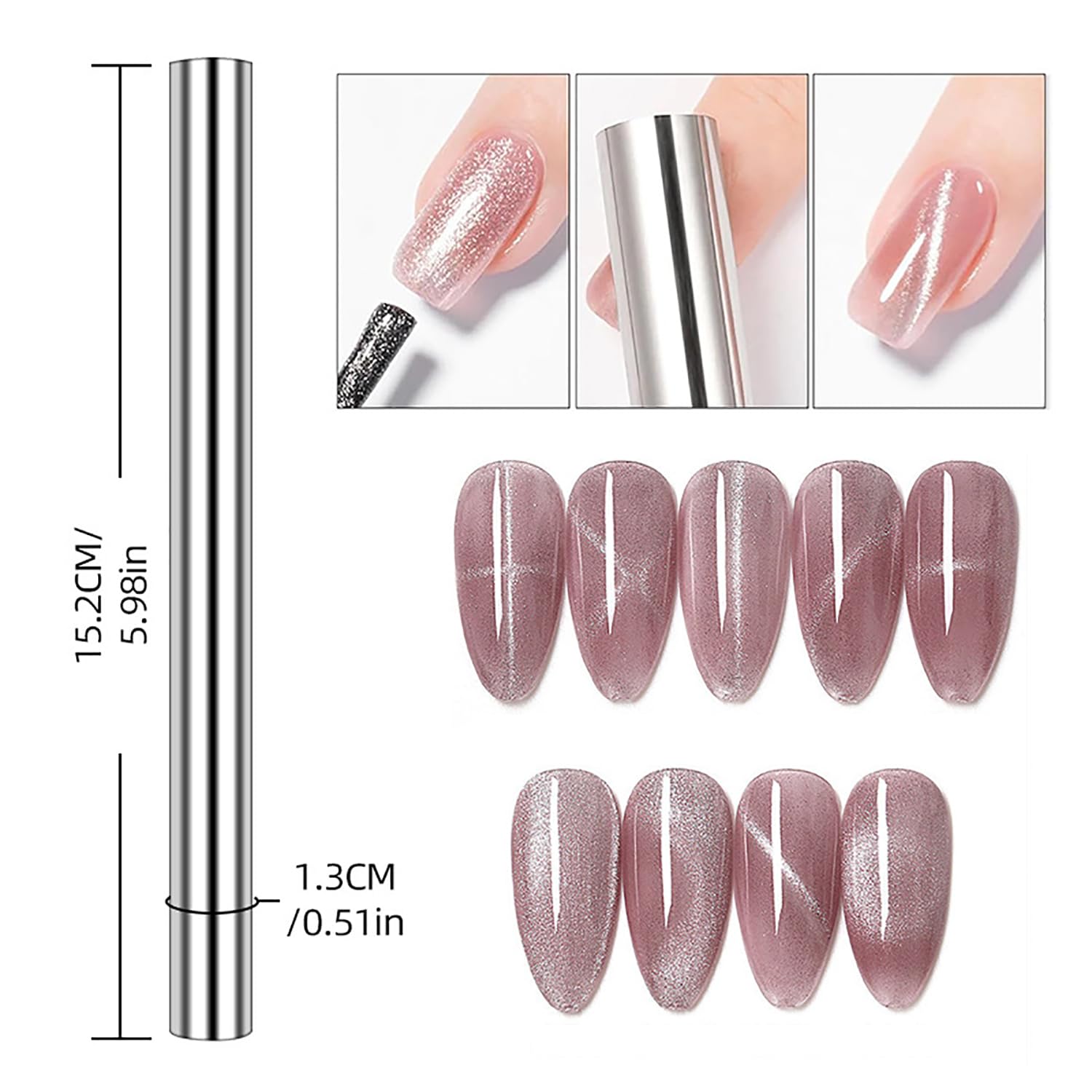 10Pcs Cat Eye Magnet Set Nail  - Nail Art Full Color ulasan dan harga