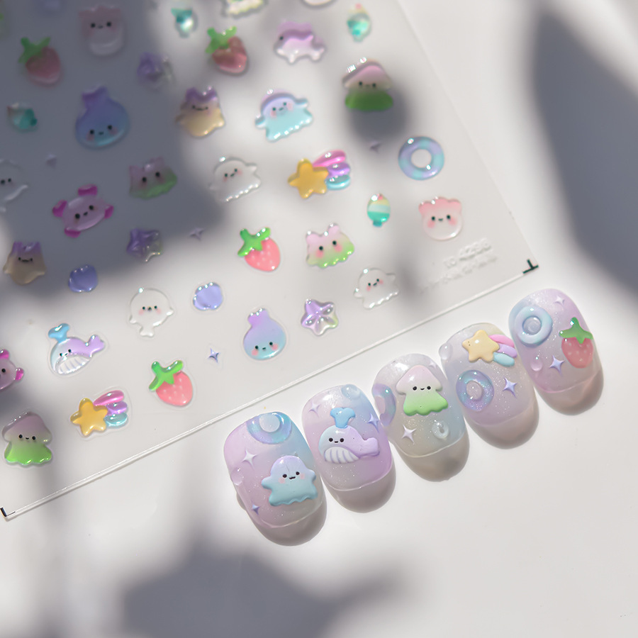 1PCS 5D Embossed  Nail Sticker - Nail Art Zelda ulasan dan harga