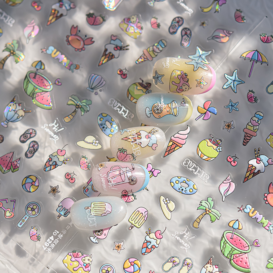 1PCS 5D Embossed  Nail Sticker - Nail Art Zelda ulasan dan harga