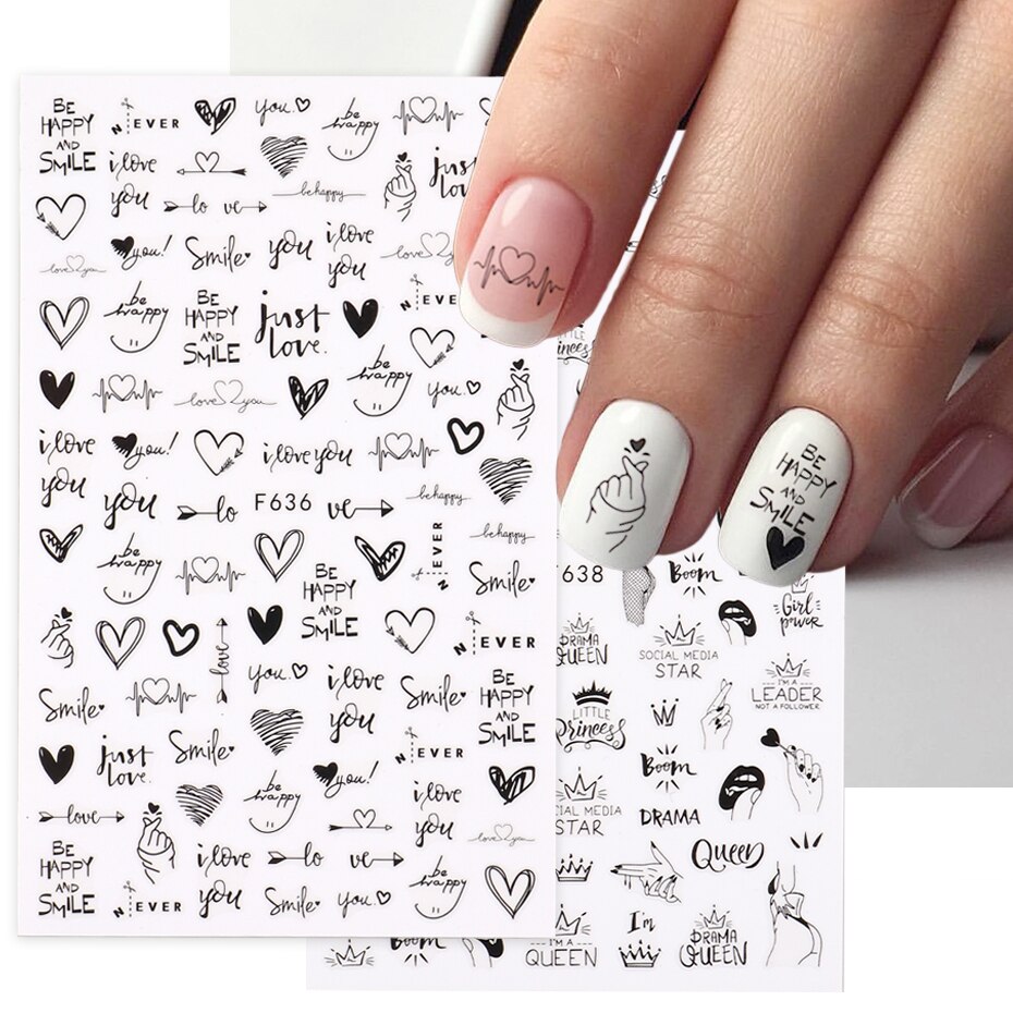2pcs Heart Love Design 3D Nail - Nail Art Valentines Day ulasan dan harga