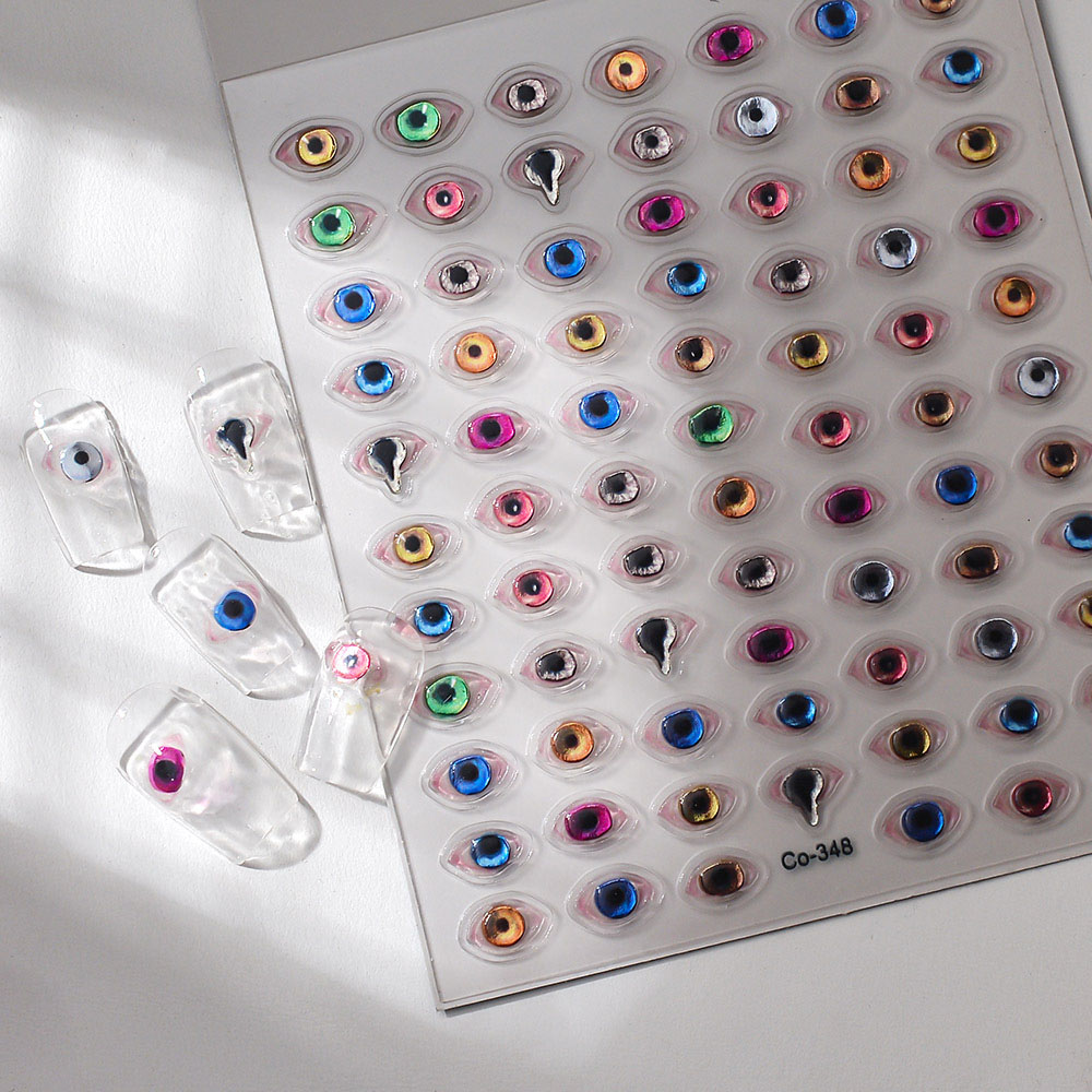 5D Bronzing Dark Evil Eye Nail - Nail Art Zelda ulasan dan harga