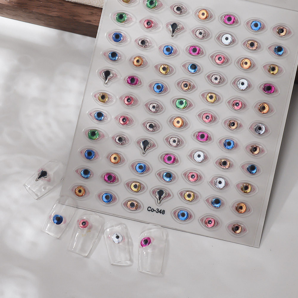 5D Bronzing Dark Evil Eye Nail - Nail Art Zelda ulasan dan harga