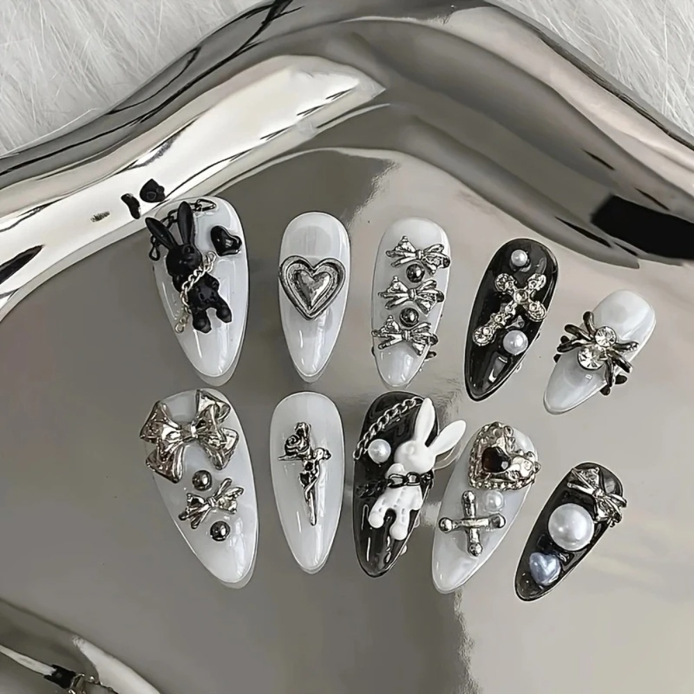 NEW 10pcs personalized black a - Nail Art Gothic ulasan dan harga