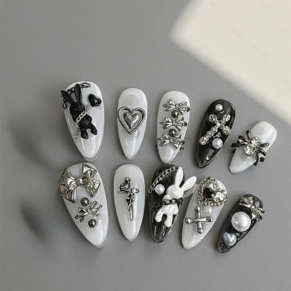NEW 10pcs personalized black a - Nail Art Gothic ulasan dan harga