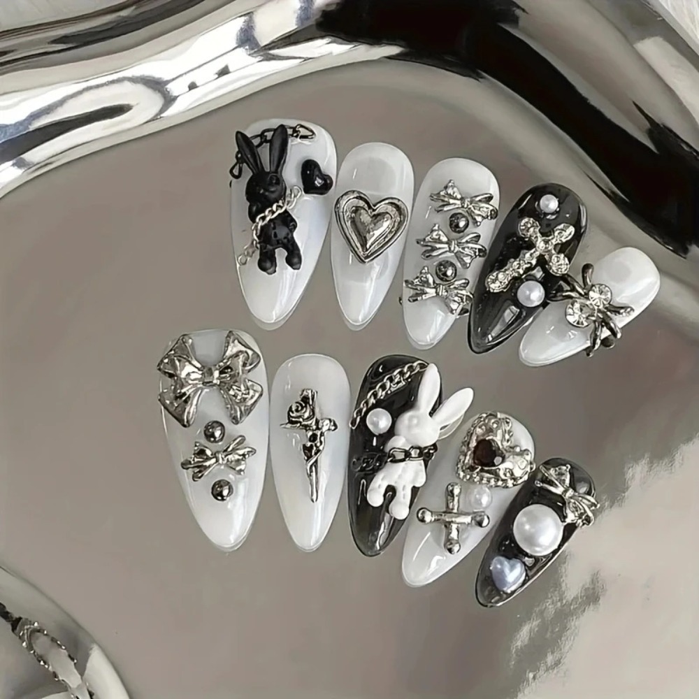 NEW 10pcs personalized black a - Nail Art Gothic ulasan dan harga