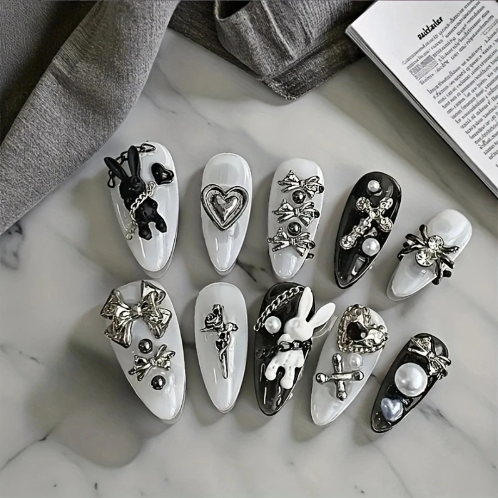 NEW 10pcs personalized black a - Nail Art Gothic ulasan dan harga