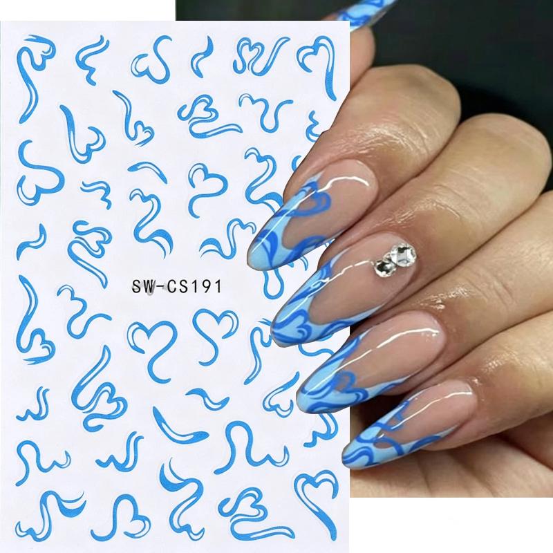 2Sheets Sweet Nail Art Sticker - Nail Art Valentines Day ulasan dan harga