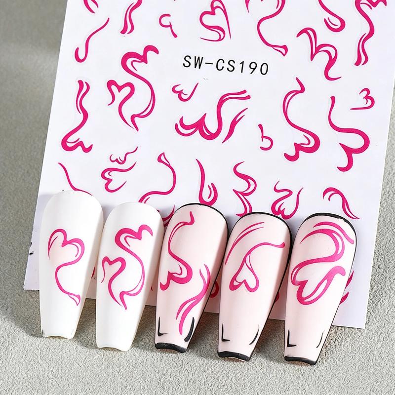 2Sheets Sweet Nail Art Sticker - Nail Art Valentines Day ulasan dan harga