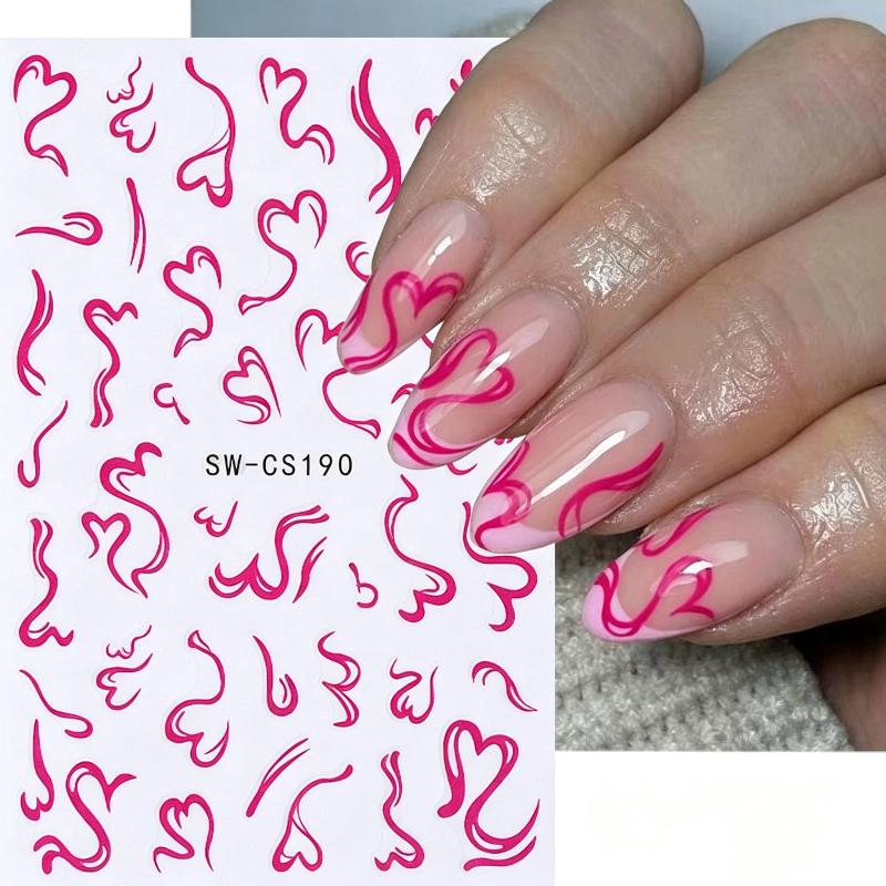 2Sheets Sweet Nail Art Sticker - Nail Art Valentines Day ulasan dan harga