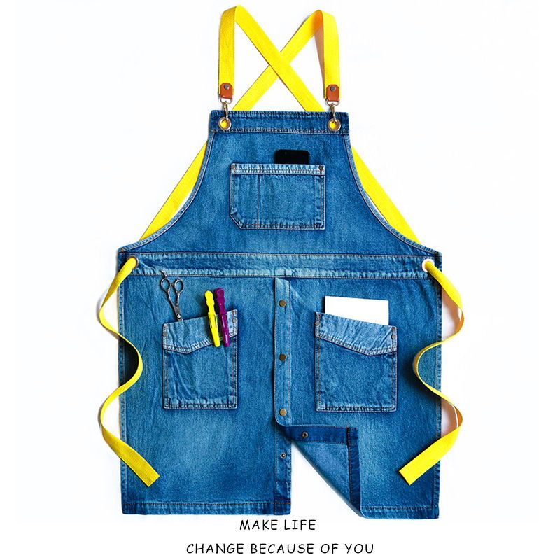Cowboy Apron Home Kitchen Fash - Nail Art Denim ulasan dan harga