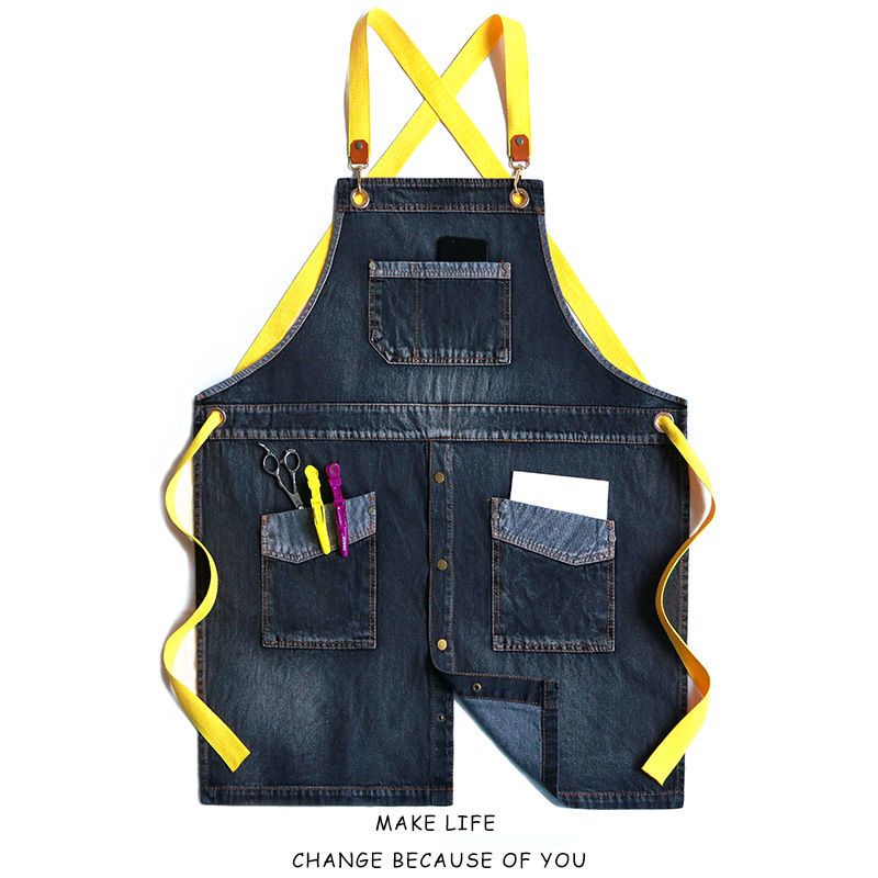 Cowboy Apron Home Kitchen Fash - Nail Art Denim ulasan dan harga
