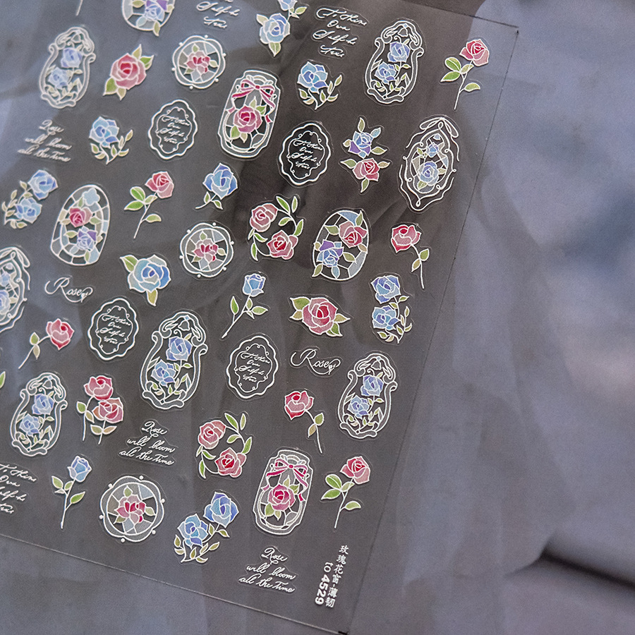 Luxury 5D Floral Nail Art Stic - Nail Art Zelda ulasan dan harga