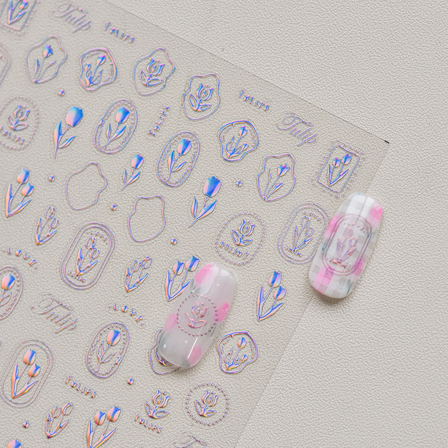 Luxury 5D Floral Nail Art Stic - Nail Art Zelda ulasan dan harga