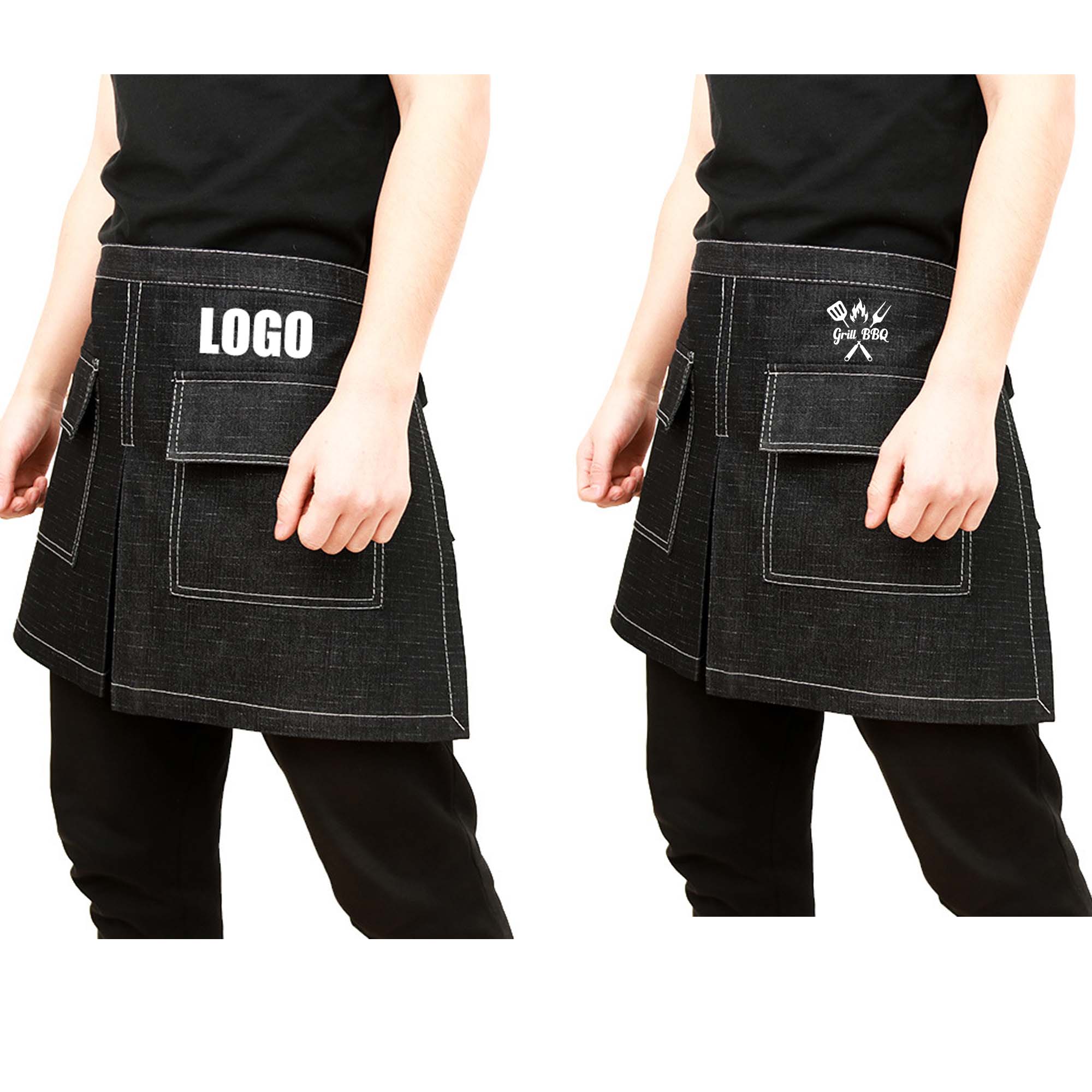Bust Apron Printed Lettering R - Nail Art Denim ulasan dan harga